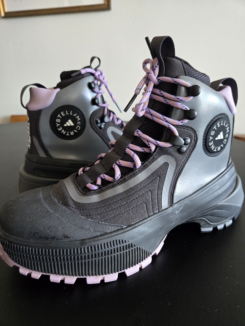 adidas x Stella McCartney Terrex Hiking Boots Utility Black Purple US 7.5